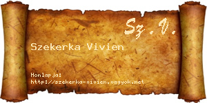 Szekerka Vivien névjegykártya