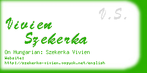 vivien szekerka business card